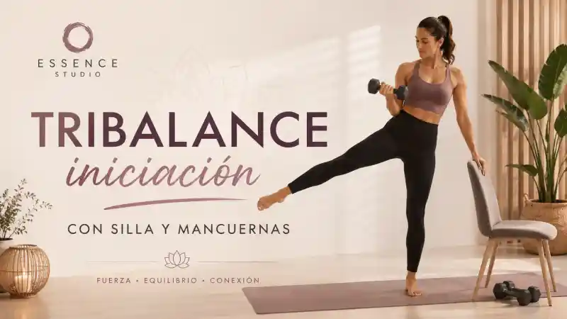 Tribalance iniciación con silla y mancuernas