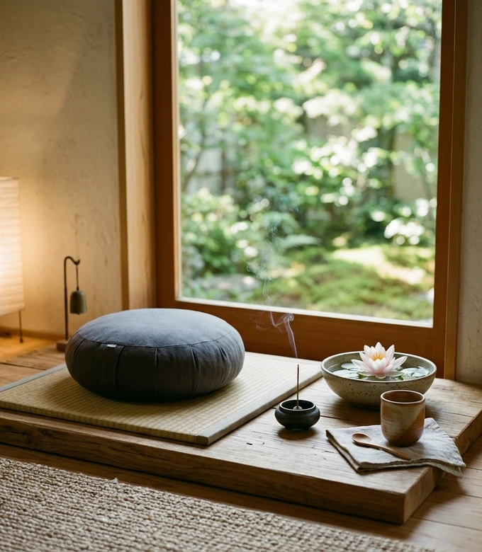 Tina de la Rúa guiando una sesión de meditación en Essence Studio